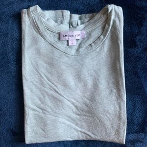 🍁Amour Vert ‘Leif’ slub tee Mint organic cottonXS